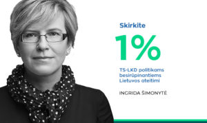 Skirk vieną procentą jau sumokėto GPM Tėvynės sąjungai-Lietuvos krikšionims demokratams