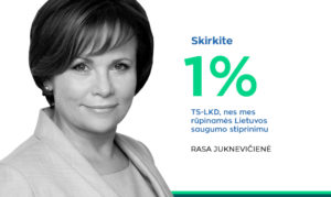 Skirk vieną procentą jau sumokėto GPM Tėvynės sąjungai-Lietuvos krikšionims demokratams