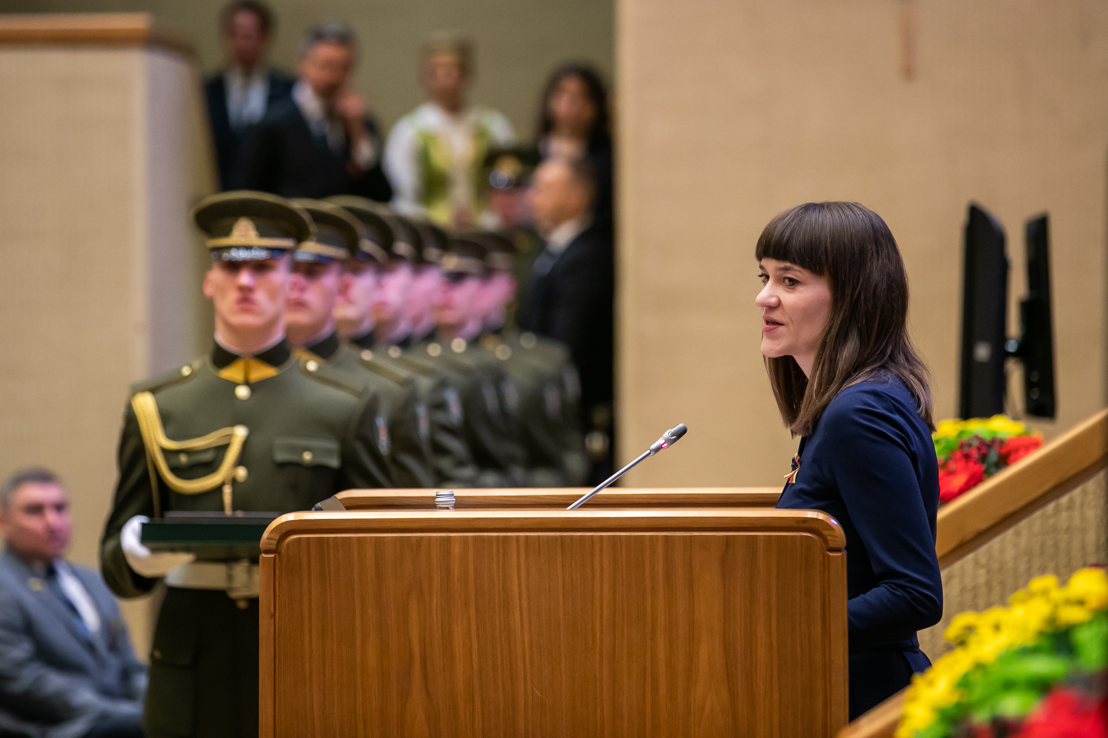 Laisvės premijų komisijos pirmininkės Radvilės Morkūnaitės-Mikulėnienės kalba iškilmingame Laisvės gynėjų dienos minėjime ir Laisvės premijos įteikimo ceremonijoje